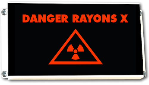 pictogramme lumineux danger rayons X