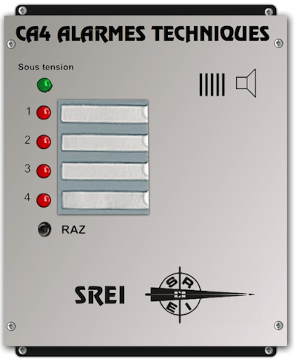 Coffret d'alarmes techniques 4 voies