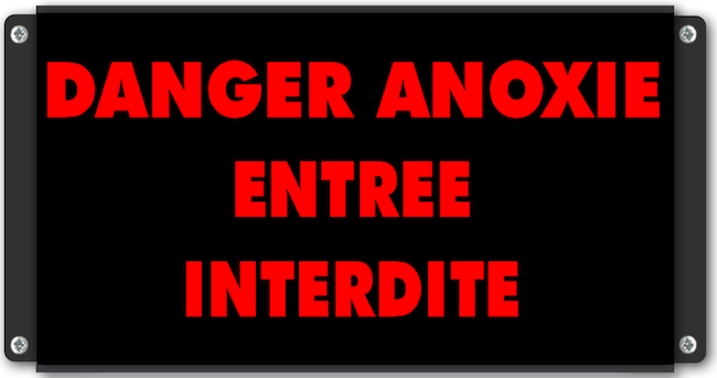 Danger anoxie entree interdite signalisation lumineuse