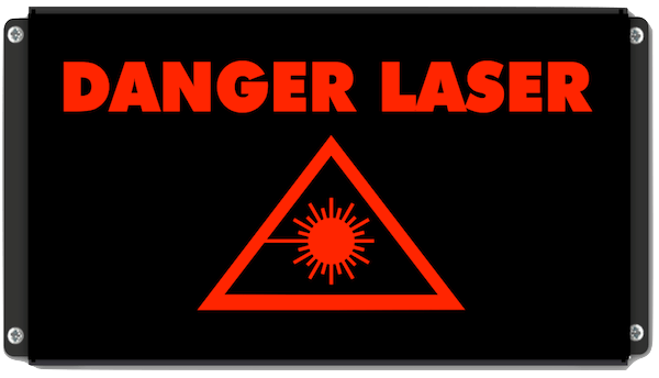 danger laser pictogramme lumineux