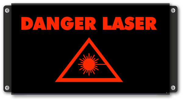 pictogramme lumineux danger laser 