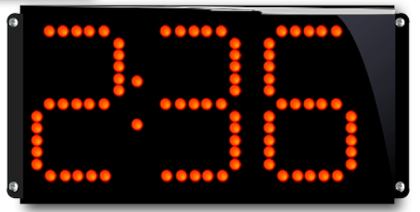 Afficheur lumineux de décompte pour enchères