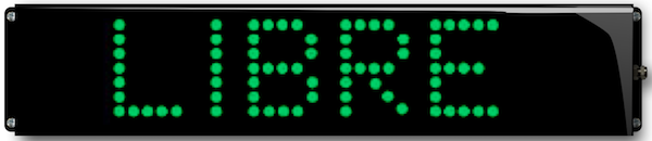 afficheur parking LIBRE vert